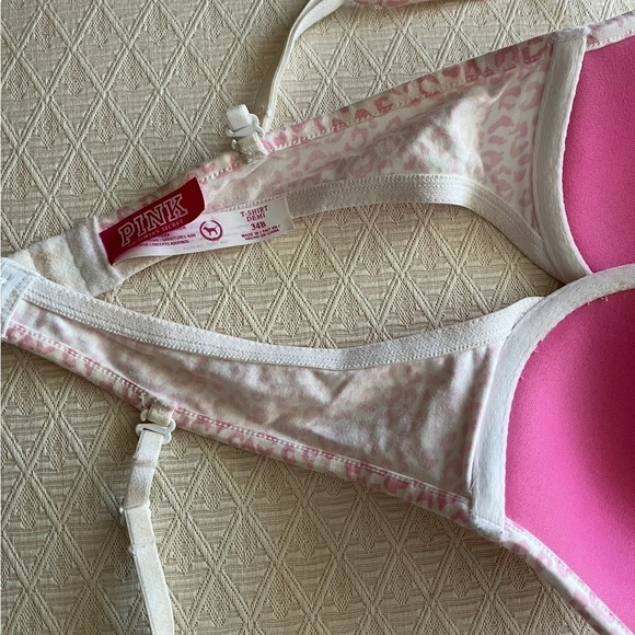 Love Pink Leopard Print T-Shirt Demi Bra EUC 34B - Picture 8 of 12